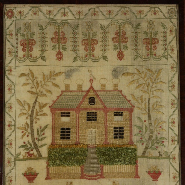 Georgian Scottish Sampler, 1805, by Eliza McKune. The sampler is worked in silk threads on a linen ground, mainly in cross...
