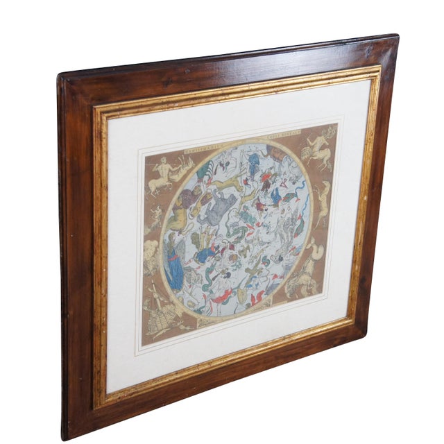Mediterranean Hemisphaerium Coeli Boreale Greek Mythology Astronomical Celestial Map 39" For Sale - Image 3 of 13