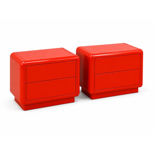Modern Post Modern Nightstands. - Pair For Sale - Image 3 of 4
