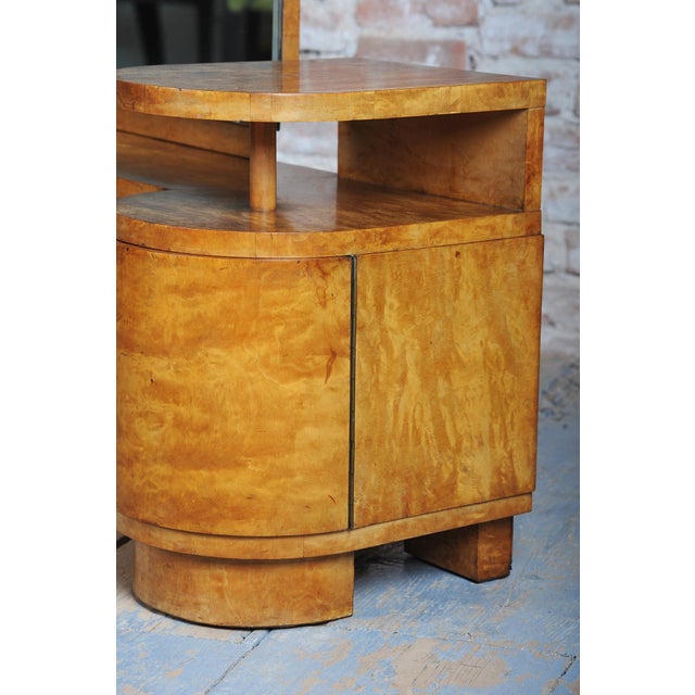 Brown Czech Art Deco Dressing Table in Poplar Burl, 1930s For Sale - Image 8 of 12