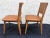 John Widdicomb Mid-Century Modern William A. Berkey for John Widdicomb Walnut Side Chairs With Faux Leather Seats - A Pair For Sale - Image 4 of 12