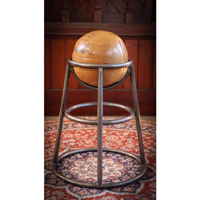 Gray Barball Stool in Leather by Timothy Oulton, 2010s For Sale - Image 8 of 18