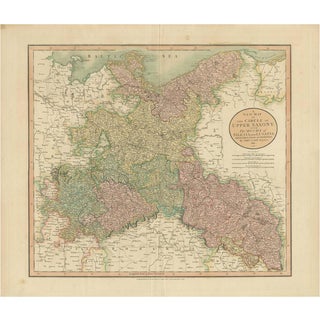 Antique Map of the Eastern Part of Germany, 1811 For Sale