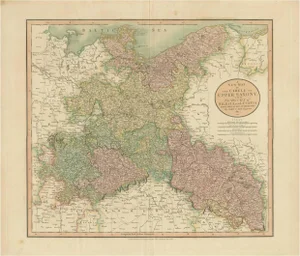 Antique Map of the Eastern Part of Germany, 1811