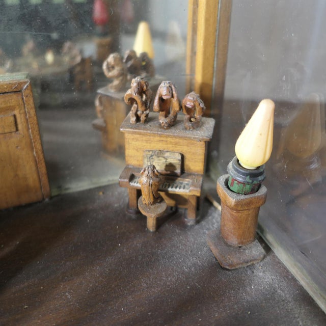 Early 20th Century American Prisoner Art Diorama Monkey Saloon Bar, 1890s For Sale - Image 6 of 12