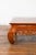Brown Vintage Chinese Style Low Kang Coffee Table with Carved Scrolls and Chow Legs For Sale - Image 8 of 12
