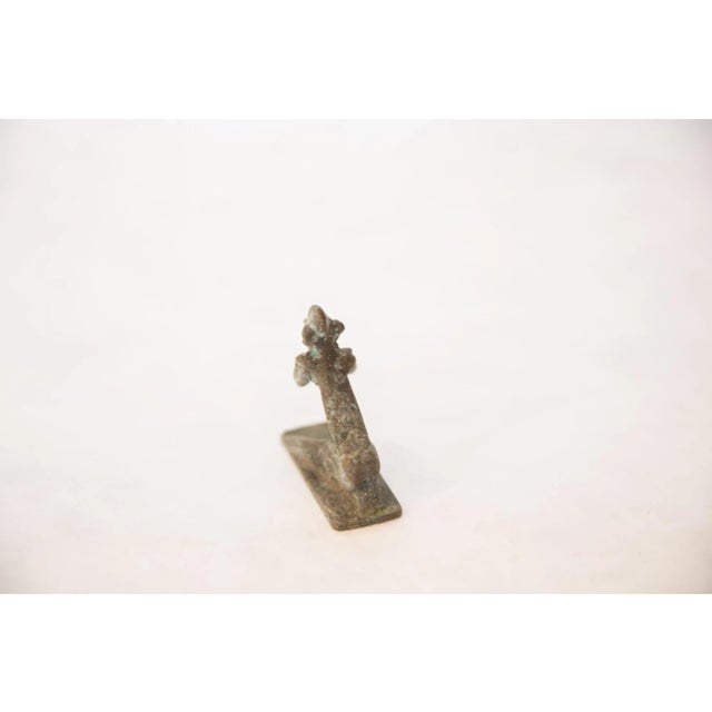 :: Vintage handmade oxidized copper person posing. Circa mid 20th century and possibly older, this piece has such...