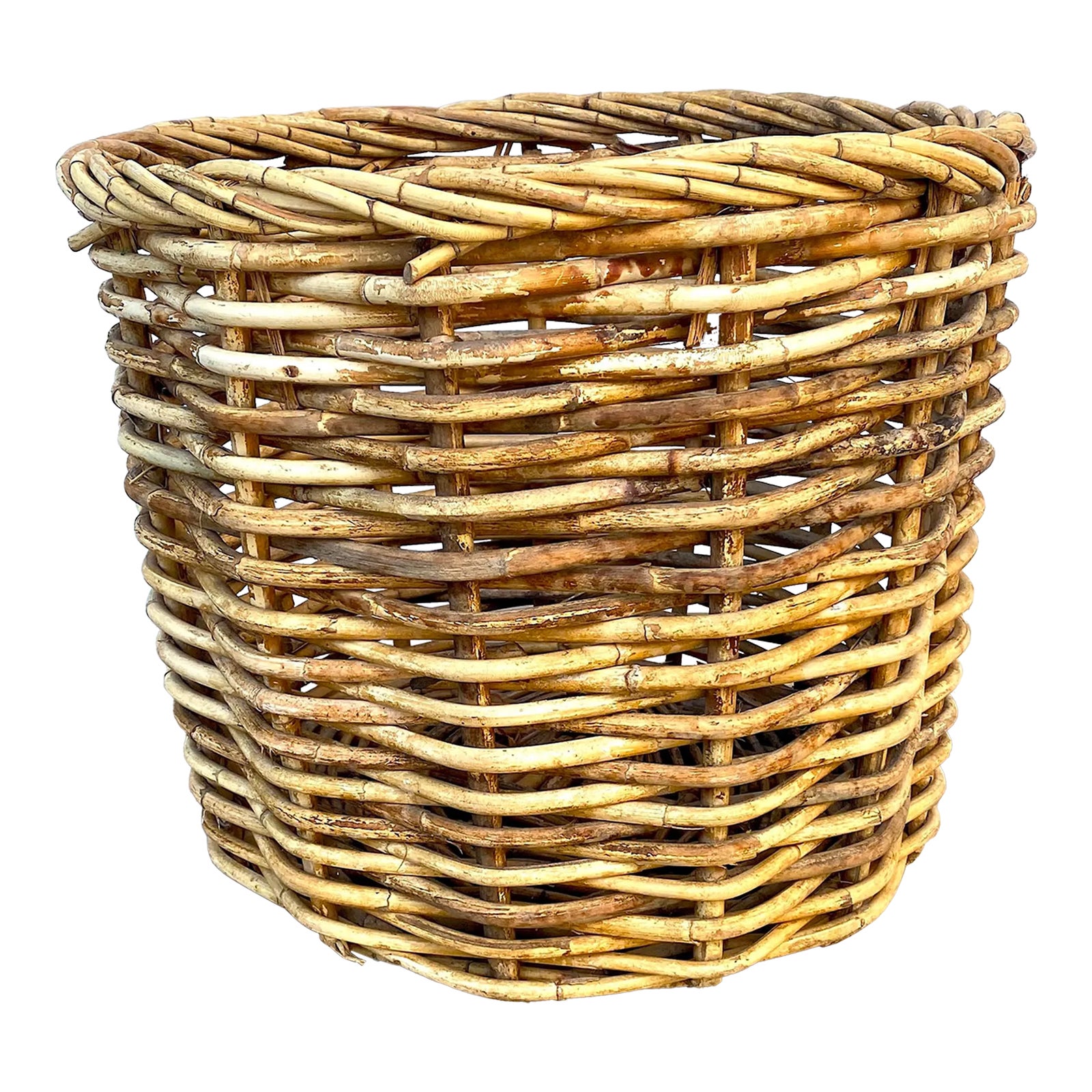 Large Rattan Basket Chairish
