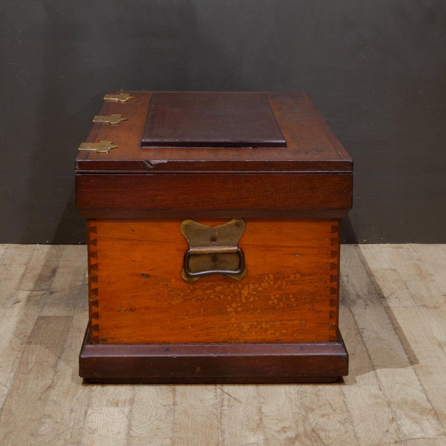 19th Century 19th C. Mahogany and Bronze Blanket Chest Trunk c.1850 For Sale - Image 5 of 11