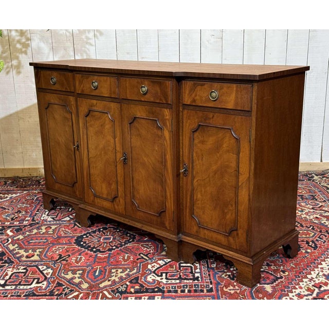 Vintage English Four-Door Mahogany Sideboard, 1950s For Sale - Image 14 of 18