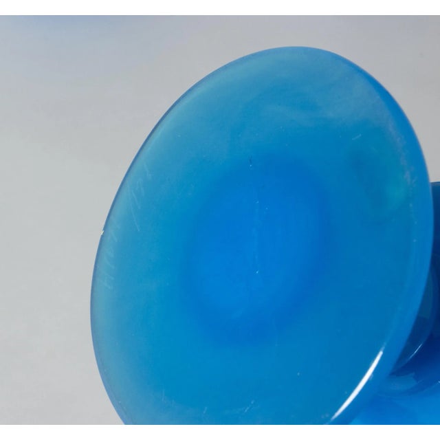 Blue Glass Vessels by Erik Höglund, Set of 3 For Sale - Image 8 of 10