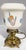 1950s Vintage Art Deco Accurate Brass Boudoir Lamp, Custard Glass Shade For Sale - Image 5 of 16