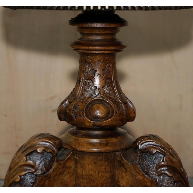 Antique Victorian Brown Leather Chesterfield Height Adjustable Piano Stool, 1880 For Sale - Image 9 of 17