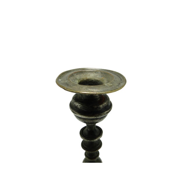 Eclectic Gilloched Candlestick, 1900s For Sale - Image 5 of 13