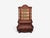 Baroque Dutch Baroque Style, Large Bombe Bookcase, Burr Walnut, Glass, England, 1940s For Sale - Image 3 of 15