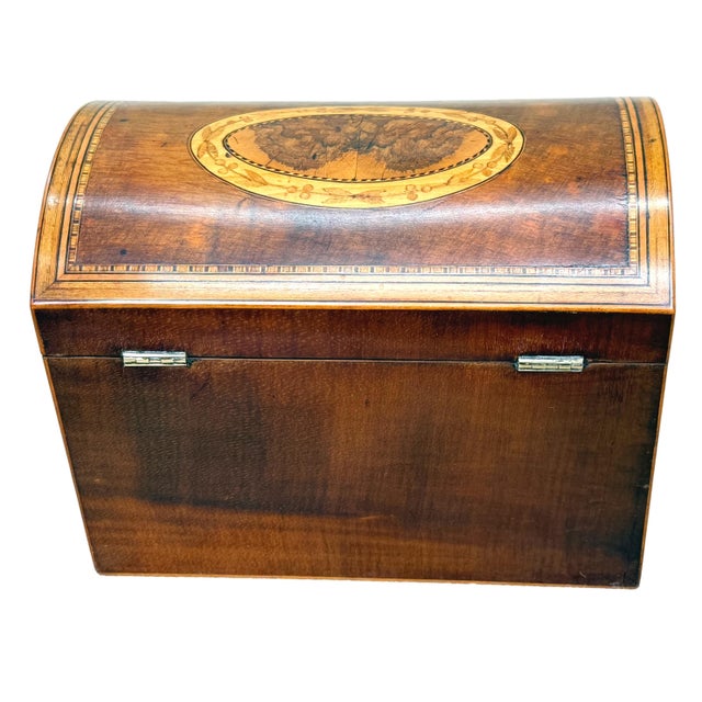 18th Century 18th Century George III Harewood and Black Thorn Tea Caddy, 1790 For Sale - Image 5 of 9