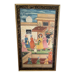 Vintage Mughal Indian Painting For Sale