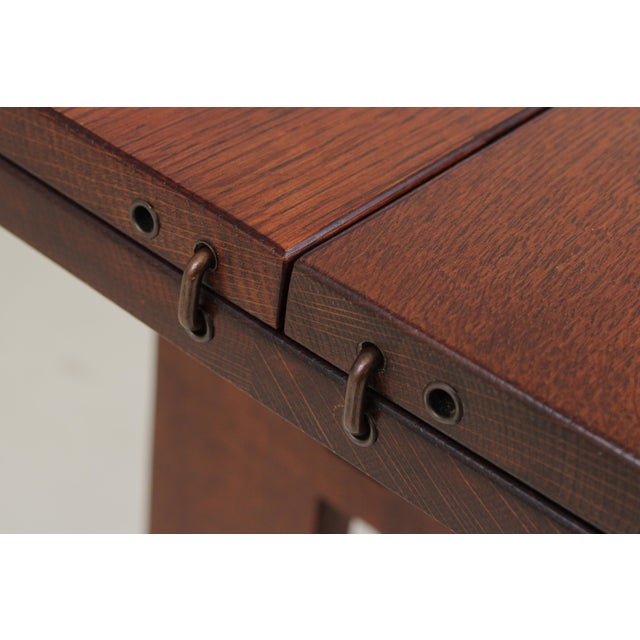 Stickley Mission Oak Flip Top Harvest Console Table For Sale In Philadelphia - Image 6 of 18