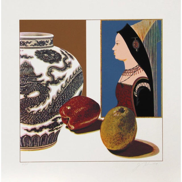 Figurative Josef Levi, "Still Life With Hans Meler", Conceptual Screenprint For Sale - Image 3 of 3