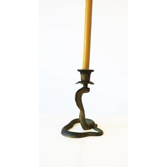 Cobra Snake Candlestick Holder, Circa Early 20th Century For Sale - Image 10 of 13