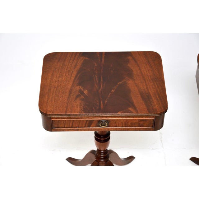 Wood Antique Regency Side Tables, 1950s, Set of 2 For Sale - Image 7 of 13