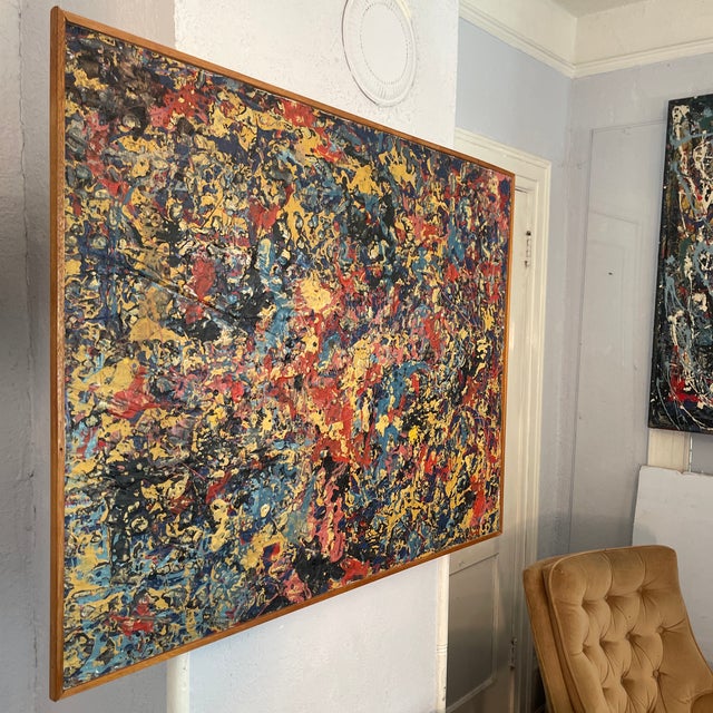 Nice artwork by John frates, frame is for protection, Titled the scream, mid century modern. Large, It shows a man...