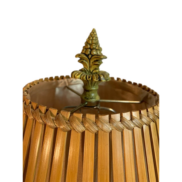 Mid 20th Century Mid 20th Century Faux Bamboo Parrot Table Lamp For Sale - Image 5 of 9