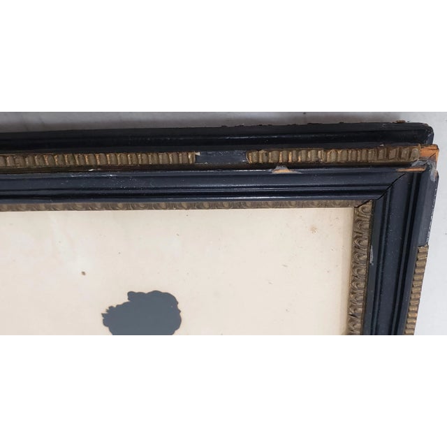 Black Antique Hand Cut Silhouette of a Young Woman Reading a Book 19th Century For Sale - Image 8 of 11