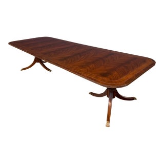 Leighton Hall Multi-Banded Mahogany Dining Table - Showroom Sample For Sale