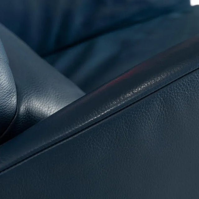 Jori JR 3290 Leather Armchair in Blue For Sale - Image 5 of 13