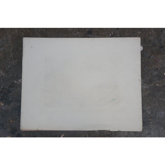 Antique Arthur Fuller Davis Signed Colored on the River Bank Etching 18" For Sale - Image 9 of 10