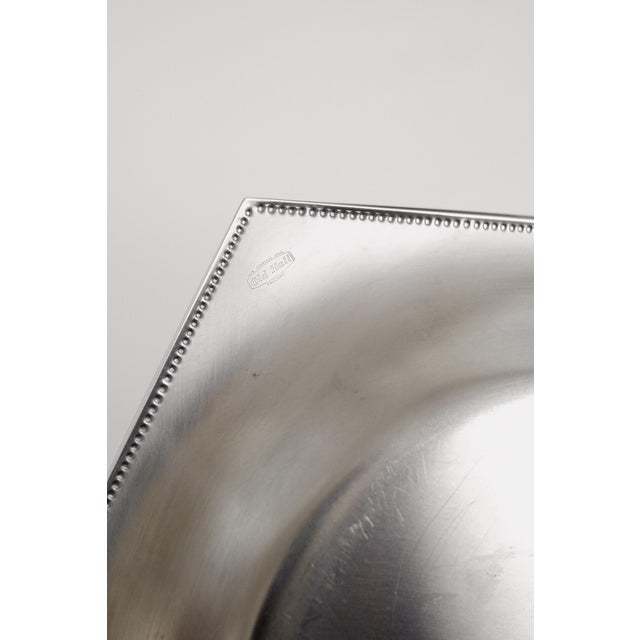 Vintage Hall Stainless Steel Basket with Beaded Edge, 1960s For Sale - Image 7 of 9