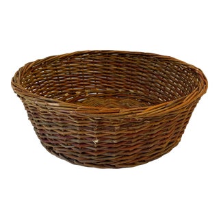 Vintage Wicker Basket For Sale
