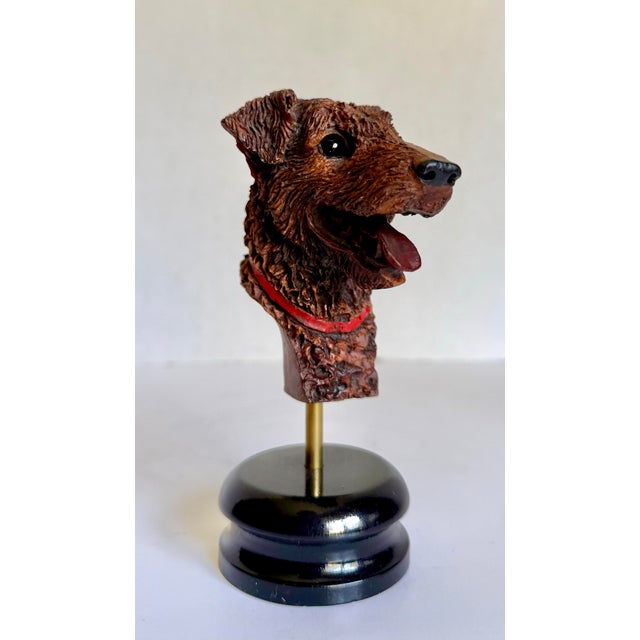 Here is a charming vintage hand-painted terrier dog bust by Arte Romera, made in Spain, likely dating to the late 20th...