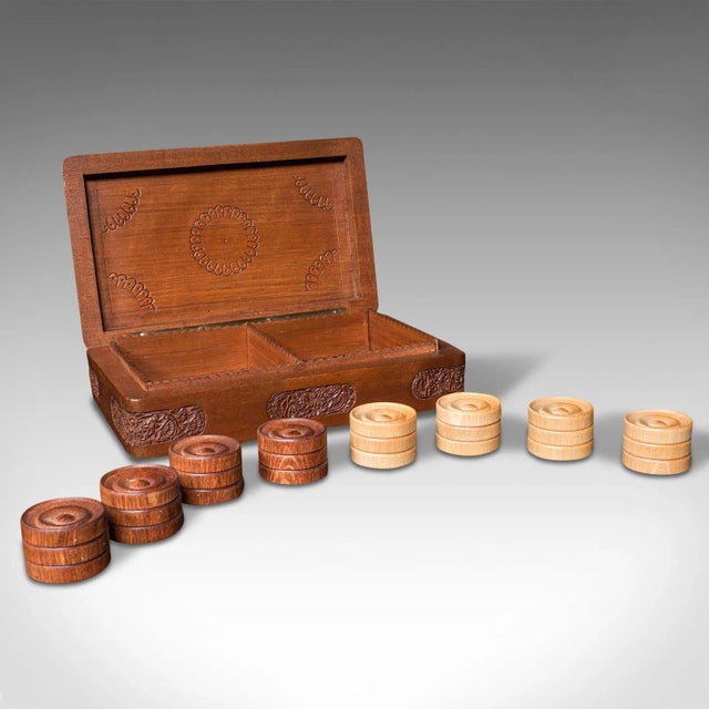 1940s 24 Vintage Art Deco Gentleman's Club Draughts Pieces For Sale - Image 10 of 10