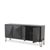 Dresser in charcoal brown oak veneer with a stainless steel frame in a medium bronze finish. Its doors feature triangular...