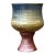 Vintage Textured Ceramic Chalice Vase For Sale
