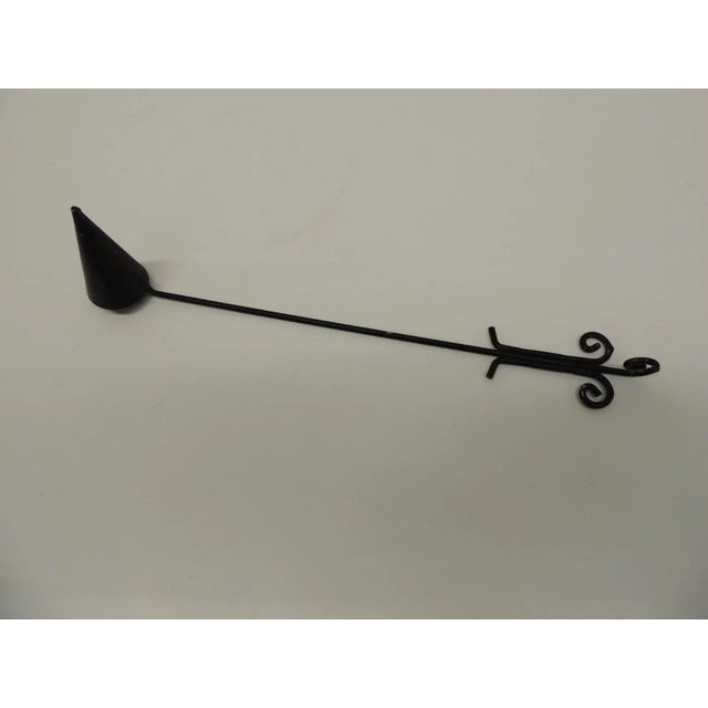 Arts & Crafts Black Metal Candle Snuffer For Sale - Image 3 of 6