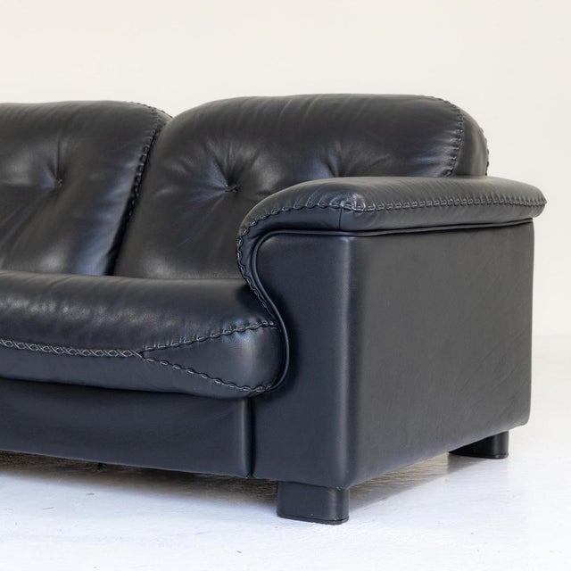 DS-101 3-Seater Sofa in Black Leather from De Sede For Sale - Image 5 of 8