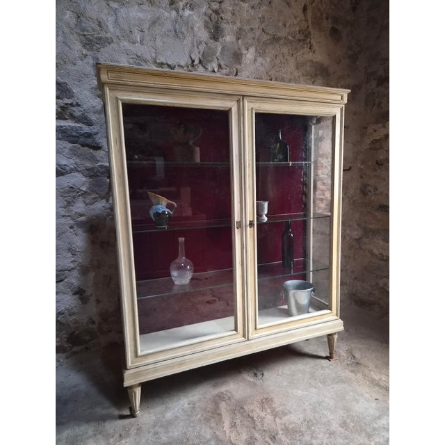 Vintage French Glass Display Cabinet, 1960s For Sale - Image 15 of 18