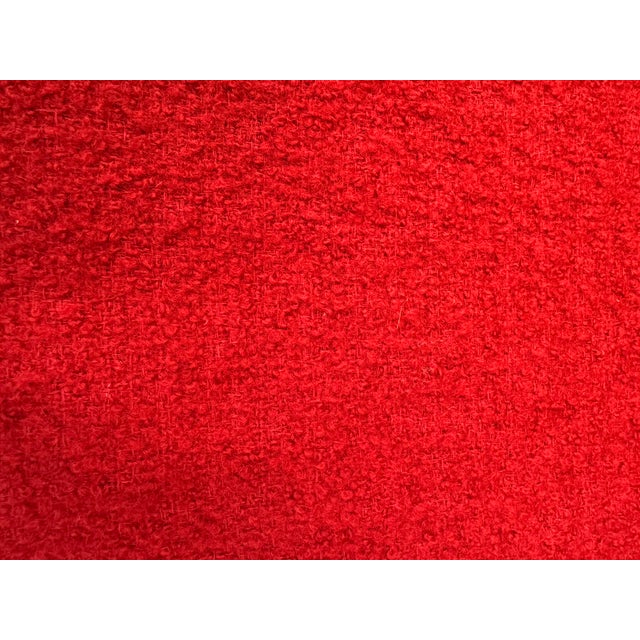 Set of Armchairs in Red Bouclè, 1950s For Sale - Image 9 of 13