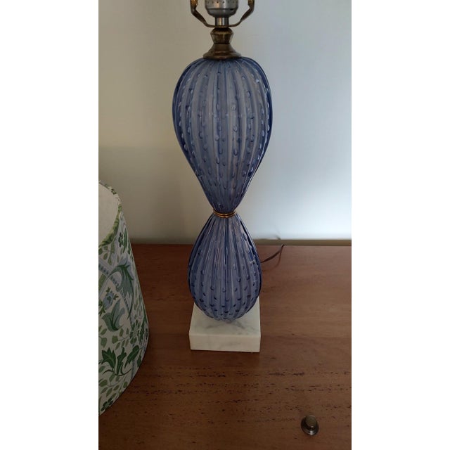 Murano Murano Glass Bubble Lamp With William Morris Shade For Sale - Image 4 of 9