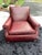 Burgundy Vintage Large Burgundy Leather Club Chair by Hickory Furniture For Sale - Image 8 of 10