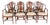 Mid-Century English Harrods Shield Back Dining Chairs, Set of 12 For Sale