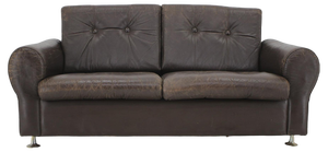 Danish Two-Seater Sofa in Brown Leather, 1970s