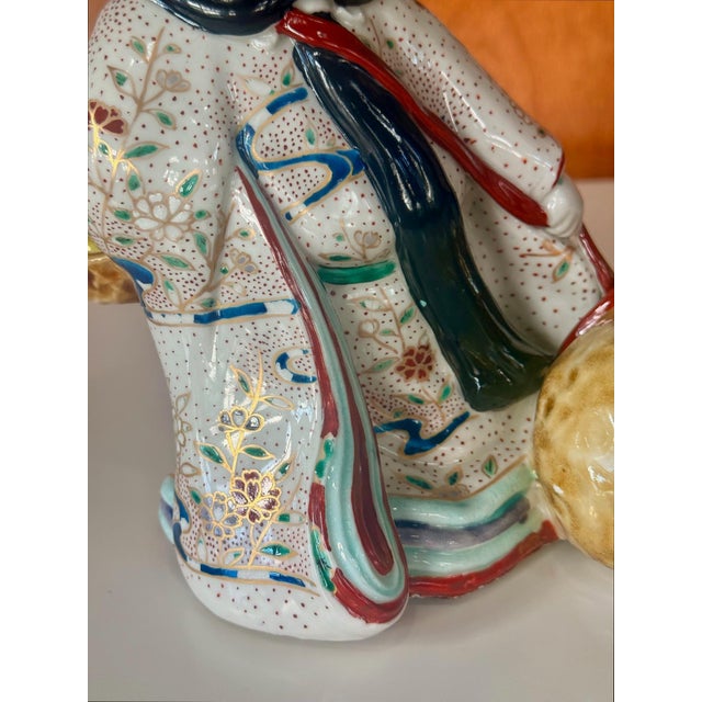 Japanese Imari Porcelain Okimono Otafuku Erotic Aspect Meiji Period For Sale - Image 14 of 18