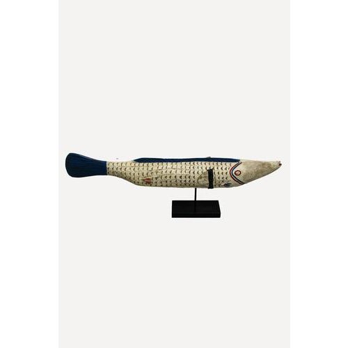 A large very old hand crafted fish by artisans in mali, these river sculptures are hand-carved from wood, painted, and...