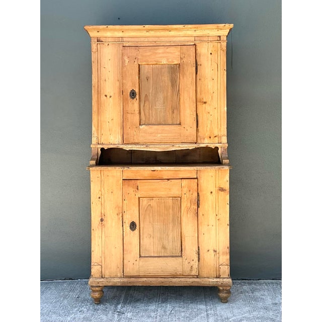 Vintage Primitive Knotty Pine Stacked Pantry For Sale - Image 10 of 12