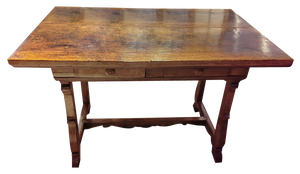 17th Century Dining Table in Walnut with Two Drawers