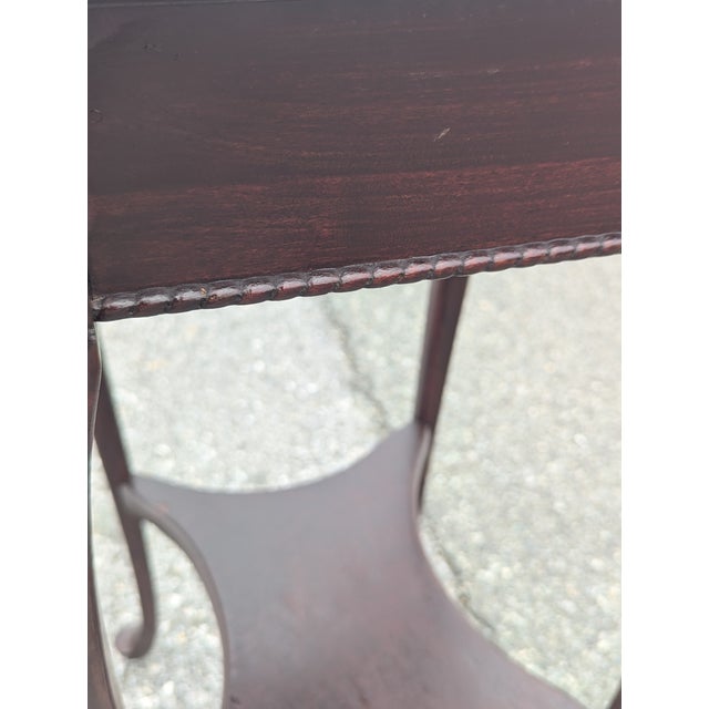 Brown Vintage Mahogany Drinks Accent Side Table With Wood Gallery For Sale - Image 8 of 9